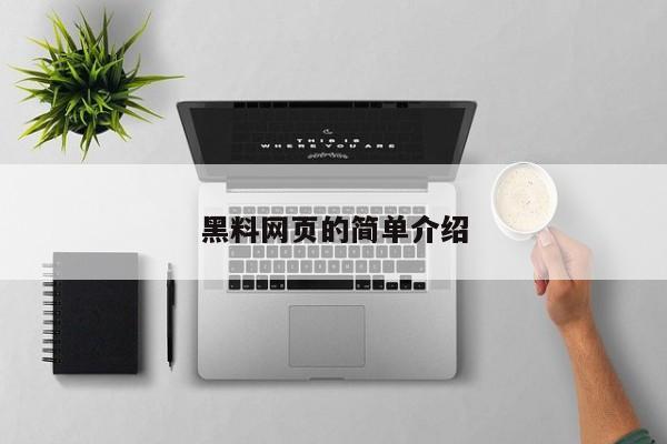 黑料网页的简单介绍